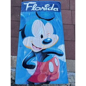 RARE Vintage Mickey Mouse Florida Towel 56x29 Jerry Leigh 90s